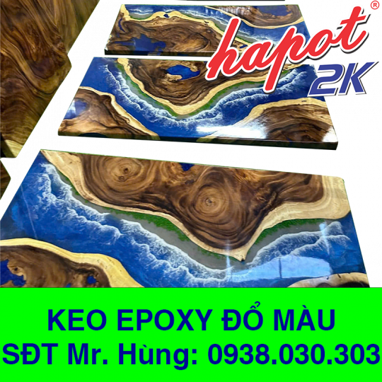 Keo Epoxy Đổ 1:4 (Pha Màu)