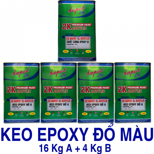 Keo Epoxy Đổ 1:4 (Pha Màu)